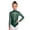 Dark Green, variant on Girls Sparkly Rhinestones Gymnastics Leotards Long Sleeve Mesh Back Zipper Modern Ballet Dance Bodysuit Black 16