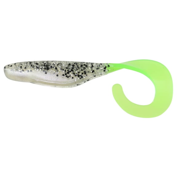 Bass Assassin SW Curly Shad 4'' S&P SlvrPhntm/ChrtTail