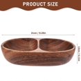 thumbnail image 3 of Compartment Divided Wood Plate Snack Plate Kitchen Salad Bowl for Home Kitchen, 3 of 3