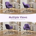 thumbnail image 5 of Girl Cute Makeup Chair with Arm Rest for Bedroom Dressing Room , Comfy Vanity Chair , Velvet Office Chair for Home Office , Desk Chair, 5 of 8