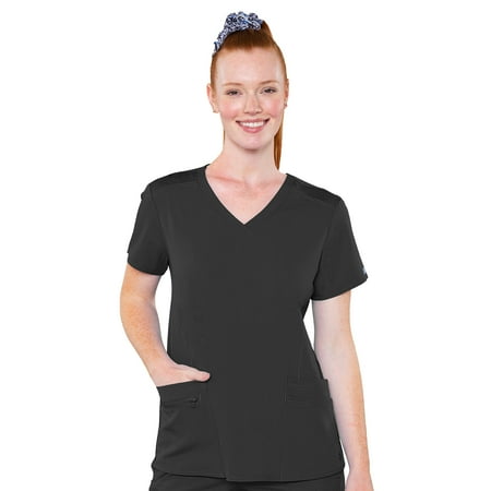 

Med Couture Touch Women s V-Neck Knit Back Scrub Top [XS - 3XL]