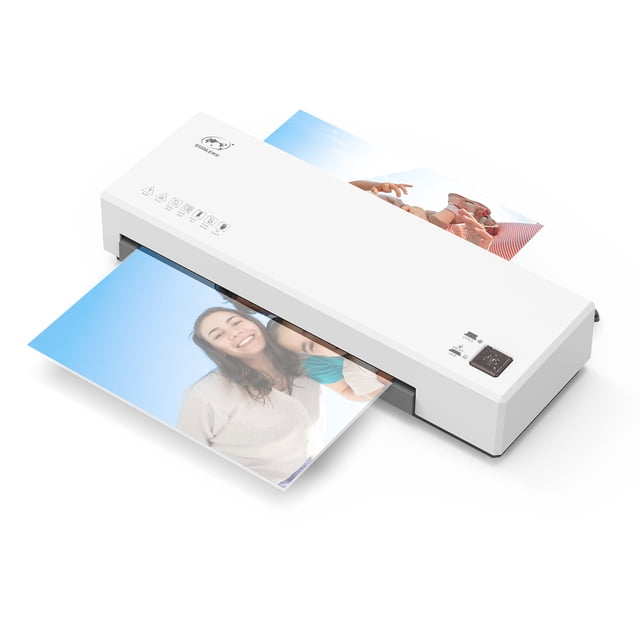 OSMILE Juego de máquina laminadora de escritorio Tamaño A4 Laminación en caliente y en frío Sistema OSMILE Maquina laminadora