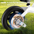 thumbnail image 4 of HHVEL Kids Electric Bike, 180W Motor Electric Balance Bike with 12-Inch Pneumatic Tires, Up to 9.3MPH& 3 Speed Settings, Adjustable Seat-for Ages 3-5,White, 4 of 7