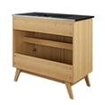 thumbnail image 5 of Modway Soma 36" Modern Wood Bathroom Vanity with Adjustable Shelf in Oak/Black, 5 of 16