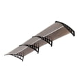 thumbnail image 4 of Tcbosik 118" x 38" Window Awning Door Canopy Household Application Door & Window Rain Cover Eaves Canopy Patio Awnings, Brown Board & Black Holder, 4 of 7