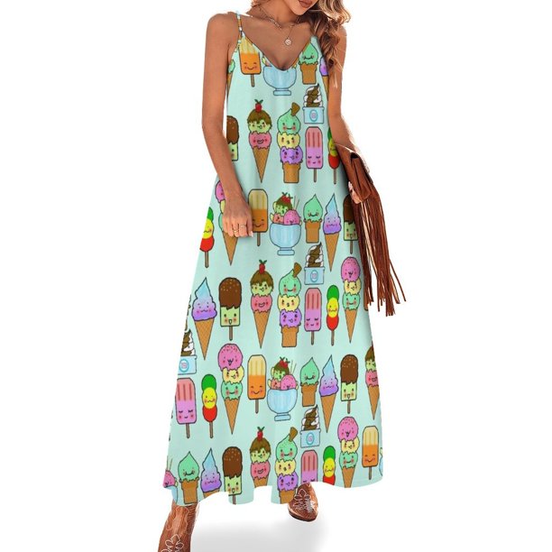 Vestido sin mangas de helado de verano, vestido de noche para mujer, vestido de noche elegante y chic, vestido elegante