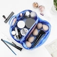 thumbnail image 3 of Cosmetic Bag for Travel and Makeup, Cosmetic Bag for Women Zipper Pouch Travel Cosmetic Organizer Travel Bags-Blue, 3 of 6