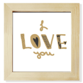 thumbnail image 1 of i love you quote handwrite Square Picture Frame Wall Tabletop Display, 1 of 3