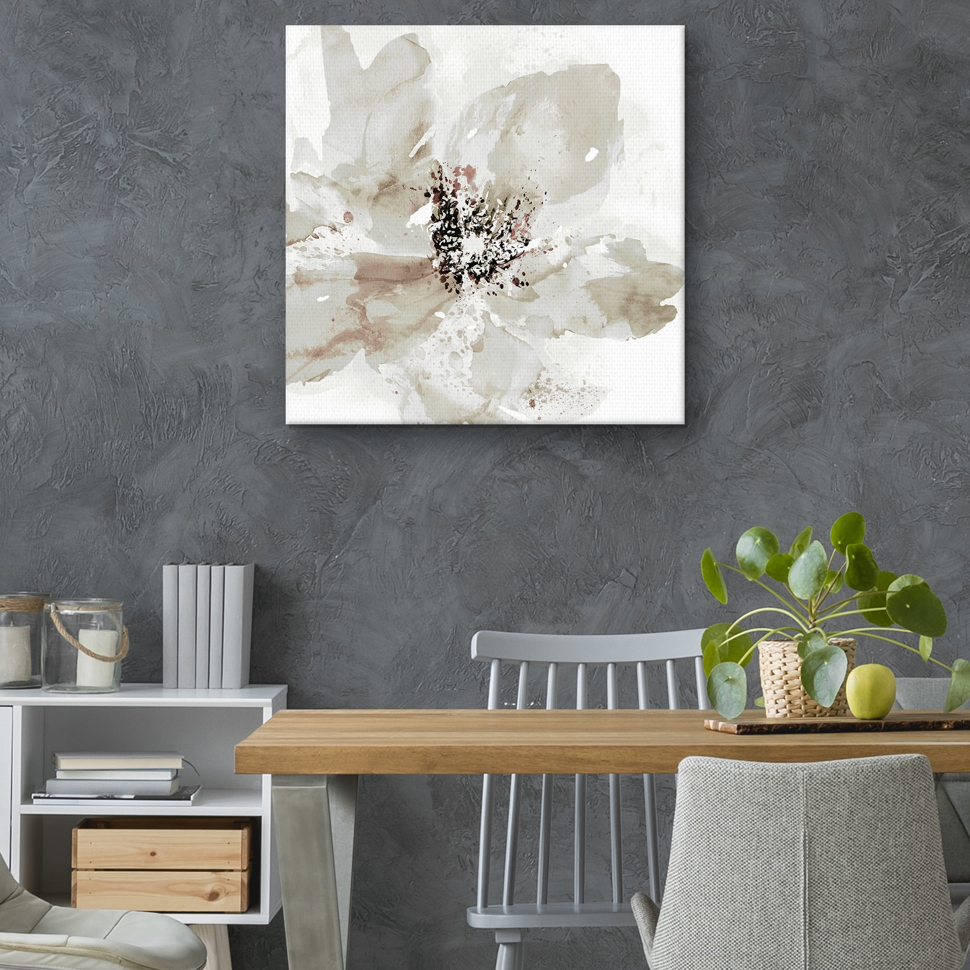 Corolla I Neutral by Tania Bello Floral Canvas Art