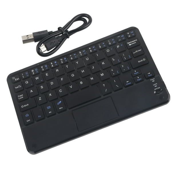 Mini teclado inalámbrico Bluetooth ultrafino con panel táctil para Windows, PC y tableta Android.