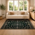 thumbnail image 2 of Gelasgo Vintage Black Floral Velvet Area Rug, Ornamental Botanical Decorative Carpet, Elegant Indoor Floor Mat for Bedroom Living Room Dining Room Office Home Decor, 2 of 5