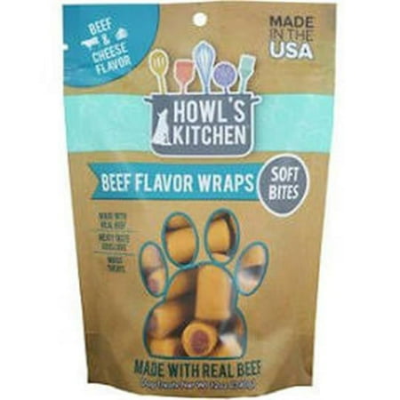 UPC: 0015958987204 | Howl s Kitchen Beef Flavor Wraps Soft Bites – Beef & Cheese Flavor 12 oz
