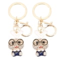 thumbnail image 2 of Bag Decoration,2pcs Keychain Pendants Cute Rhinestone Keychain Bunny Keychain Ultimate Comfort, 2 of 14