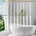thumbnail image 5 of Clear Shower Curtain Liner Light Weight PEVA Shower Liner with 3 Magnets 71x71 Inches Waterproof Odor Free for Bathroom Shower Curtain (No Hooks), 5 of 7