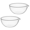 thumbnail image 4 of Transparent Glass Mini Prep Bowls 2pcs Food Serving Containers for Salad, Fruit & Vegetables Microwave Safe, 4 of 5