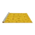 thumbnail image 2 of Ahgly Company Machine Washable Indoor Round Oriental Yellow Traditional Area Rugs, 5' Round, 2 of 4