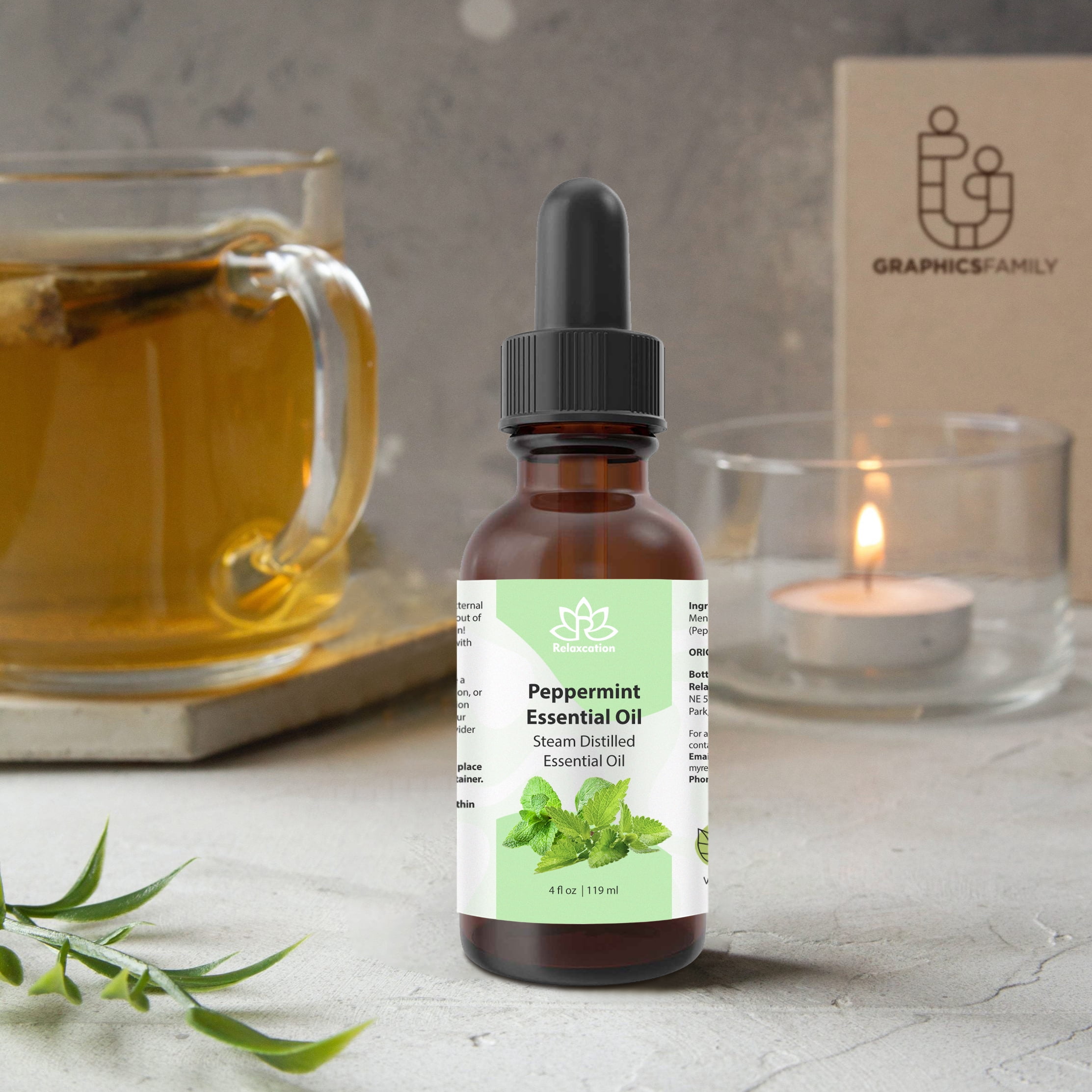 100% Pure Peppermint Essential Oil – Natural & Therapeutic Grade for Aromatherapy, Diffuser, Skin & Hair Care (4 fl.oz)