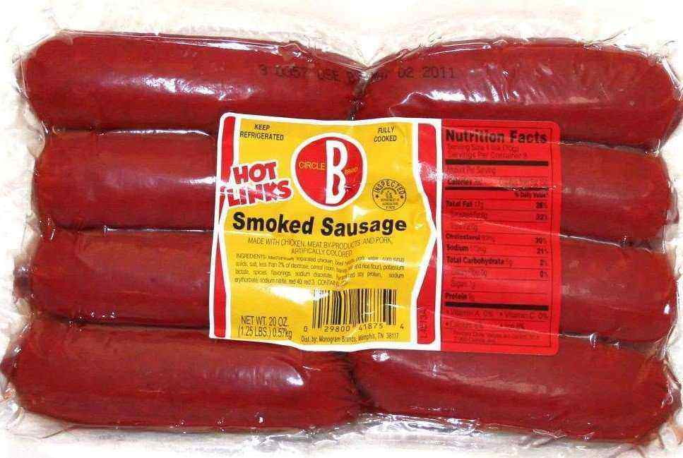 Circle B Hot Smoked Sausage Links, 20 Oz., 8 Count