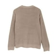 thumbnail image 5 of Womens Sweaters Women's Sweater 2026 Fall Winter Crew Neck Long Sleeve Warm Soft Knitted Pullover Khaki XL, 5 of 7