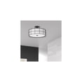 thumbnail image 2 of Semi-Flush Mount Light 3 Light Black Finish Ceiling Fixture with White Shade, 2 of 5