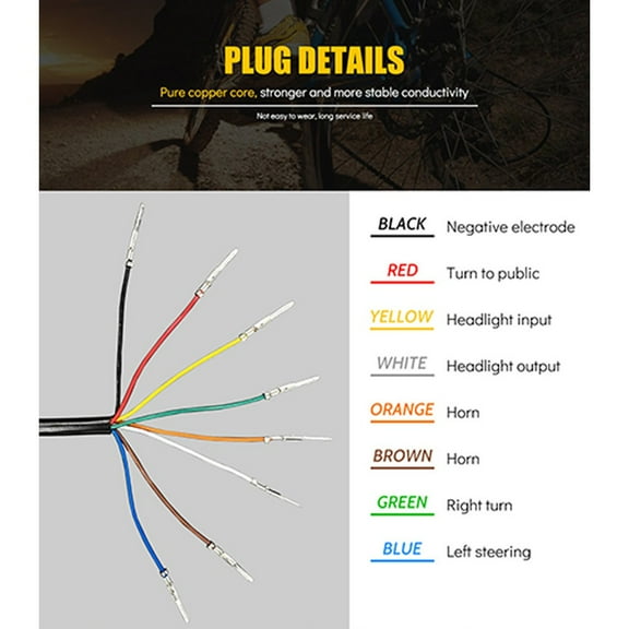 E-Bike Dk336 Frontlight Horn Turning Light Switch For Mountain Bike Scooter Electric Vehicle Three-In-One Switch 36V48V Headligh Fangkenuo