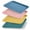 Blue, Pink, Yellow, Blackish Green, variant on KOLAKO Plastic Serving Trays Stackable,Fast Food Trays Multi-Color for Party, Rectangular Table Plate for Cafeteria Restaurant Cafe, 4 pack