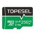 thumbnail image 2 of 256GB Micro SD Card with Adapter TOPESEL Memory Cards A1 V30 U3 Class 10 TF Cards, 2 of 8
