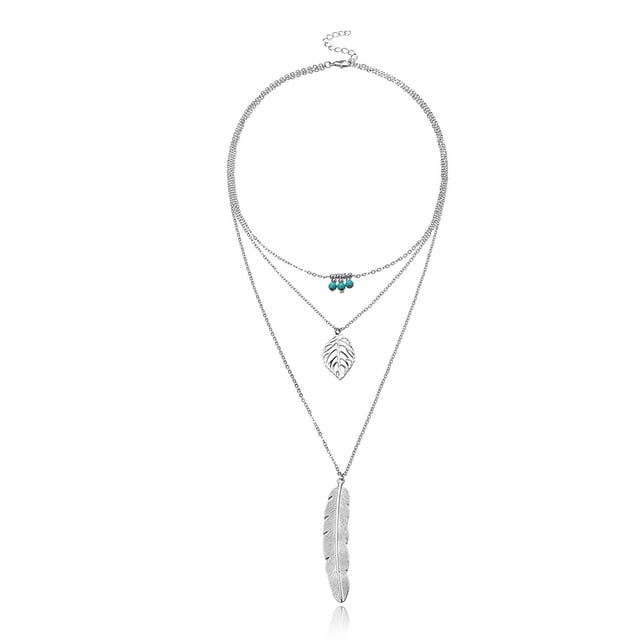 Collar de moda Set delicada joyería estética ajustable Hojas únicas Regalos del día de San Valentín Collares en capas para mujeres Inevent AP009284-00