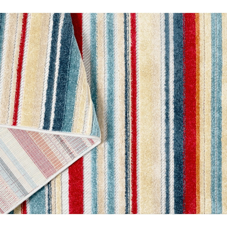TOWN & COUNTRY EVERYDAY Rio Multicolor Stripe Indoor Outdoor Area