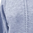 thumbnail image 6 of FYDUU Womens Sweaters Tops Trendy Women's Knitted Pullover Sweater Casual Loose Fit Hollow Out Round Neck Long Sleeve Shirts Autumn Comfortable Soft Top Basic Knit Sweater, 6 of 7