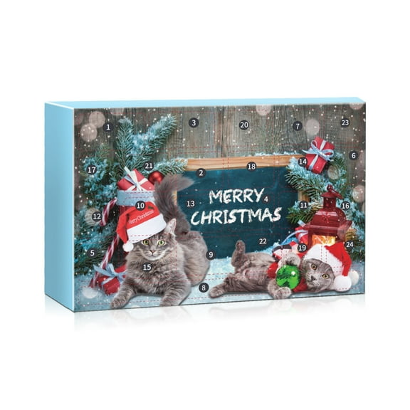 2025 Christmas Advent Calendar, 24 Days Countdown Calendar With Assorted Interactive Cat Toys For Kitten Pet Surprise Xmas Gifts