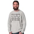 thumbnail image 5 of God Greater Than Highs Lows Ironic Long Sleeve TShirt Men Women Brisco Brands S, 5 of 6