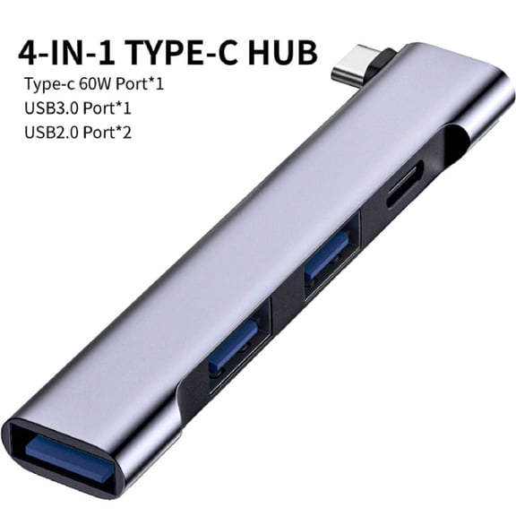 High Speed Splitter 4 IN 1 USB-C HUB USB 3.0 OTG Adapter PD Charging TYPE-C 60W