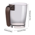 thumbnail image 3 of Toothbrush Cup Plastic Bathroom Rinse Cup with Wide Opening, Stable Base, 12 x 10.6 x 6.6 cm, Gray/Green/Orange, 3 of 6