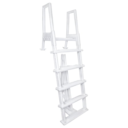 Aqua Select Heavy Duty Resin In-Pool Ladder w/ Entrapment Barrier for Above Ground Pools