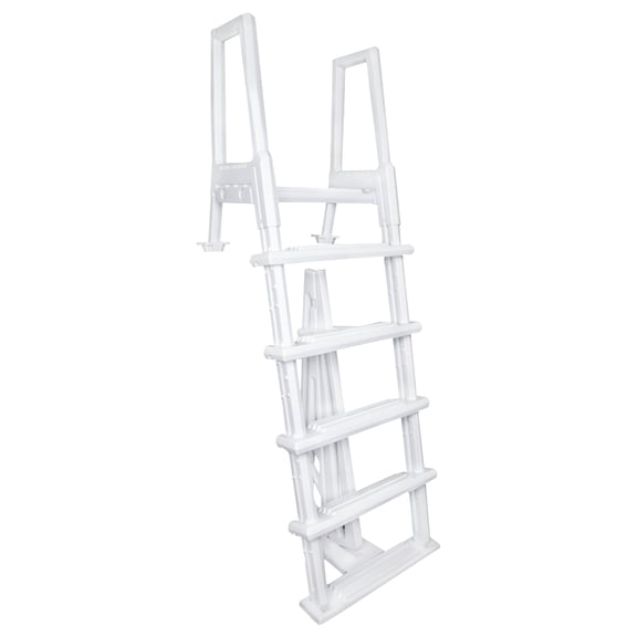 Aqua Select Heavy Duty Resin In-Pool Ladder w/ Entrapment Barrier for Above Ground Pools
