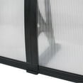 thumbnail image 5 of PurelyGoods Polycarbonate Window Door Awning Canopy White with Black Bracket 40 x 80 Inch,Modern Unique Design,Long-lasting,Fast Installed, Black Frame ,Brown Cover, 5 of 14