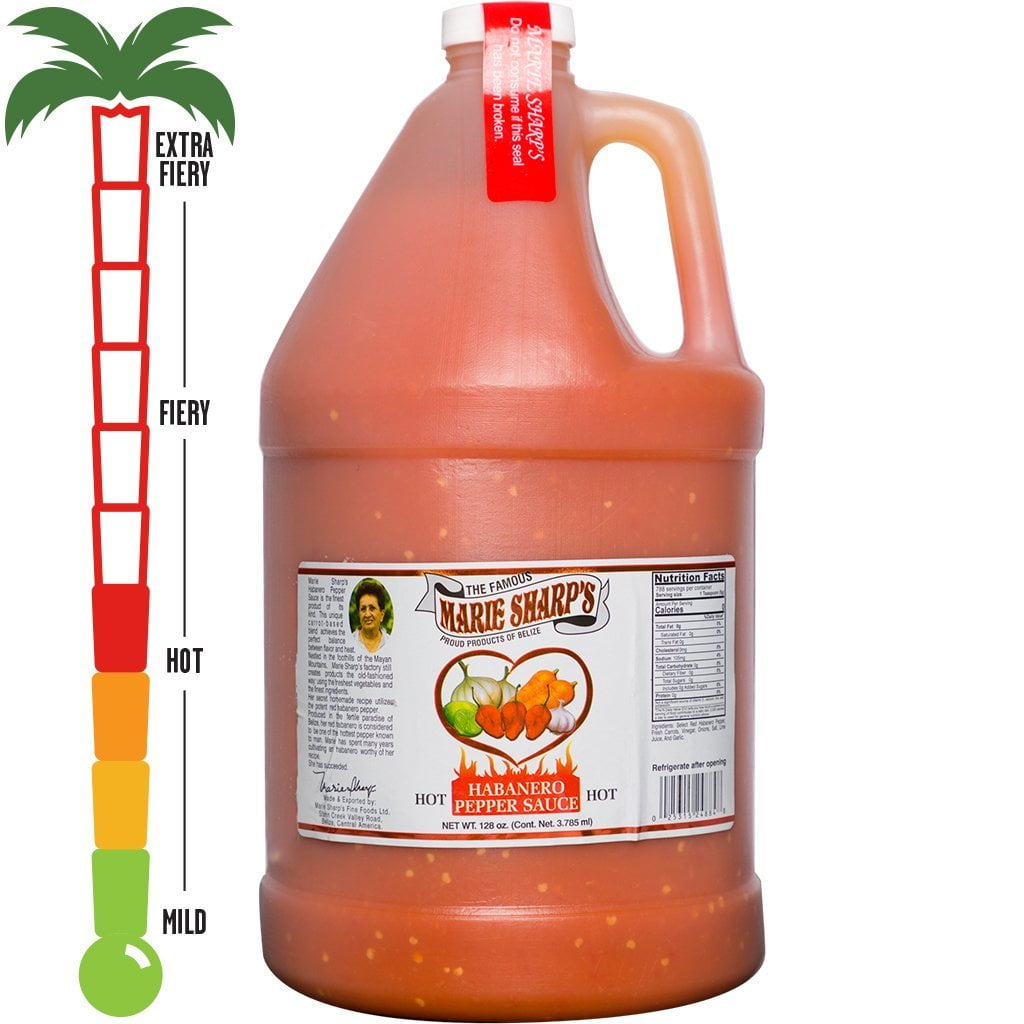 (6 pack) Marie Sharp's Original Hot Habanero Pepper Sauce, 5 oz