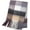 Coffee, variant on Women's Colorful Four-Plaid Scarf Thick Beard Thickened Double-Sided Plaid Engraved Shawl