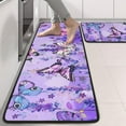 thumbnail image 2 of Kitchen Rugs Sets Of 2,Purple Lavender Butterfly Scene Anti Fatigue Kitchen Mat Rugs Non Slip Washable,Decorative Kitchen Floor Mats for Kitchen,Sink,Laundry,17"x47"+17"x47", 2 of 5
