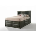 thumbnail image 5 of 91" X 63" X 56" Gray Oak Rubber Wood Queen Storage Bed, 5 of 6