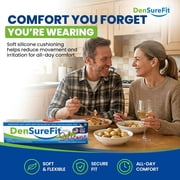DenSureFit Denture Reline Kit for Upper Denture, 3-6 Month Soft Silicone Dentures Repair Set to Refit and Tighten, Easy to Use Reline Set with Larger Primer and Applicators for Comfortable Fit