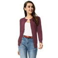 thumbnail image 3 of Grace Karin Classic Women's Button Down Crew Neck Sweater Knit Cardigan Long Sleeve (S~3XL), 3 of 8