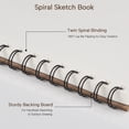 thumbnail image 5 of OMEYA Sketchbook 8.5"x11", 160gsm No Bleed Drawing Pad, Mixed Media Sketch Book for Pencil, Marker, Light Watercolor, 2 Pack Spiral Bound Sketch Pads for Drawing & Sketching, 24 Sheets/pad, 5 of 7