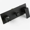 thumbnail image 5 of JERFIT 10-inch Matte Black Brass Dual Shower System with Rainfall Shower Head, Handheld Sprayer, Rough-in Valve & Diverter Switch, 5 of 8
