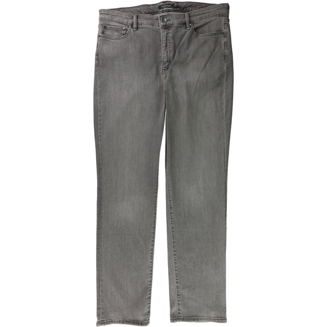 Ralph Lauren Womens Premier Straight Curvy Fit Jeans, Gris, 14 Regular Ralph Lauren Ajuste con curvas