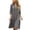 Gray, variant on Levmjia Women's Dress V Neck Button Down Midi Dress 3/4 Sleeve Tiered Babydoll Dress Casual Loose Fit Summer Dresses with Pockets