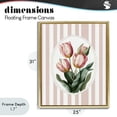 thumbnail image 4 of Stupell Industries French Country Vintage Tulips on Stripes Gold Floating Frame Canvas Art, 25 x 31, by Ink Drop Loft, 4 of 8
