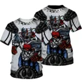 thumbnail image 3 of Camiseta con cuello redondo y estampado 3D para hombre, pantalón corto informal de manga corta, jersey de gran tamaño, ropa de calle a la moda para hombre, 3 of 4