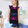 thumbnail image 4 of Kdxio Robe de Nuit d'Été pour Petites Filles Princesse Imprimée Panthère Violette, Manches Courtes, Xx-Grand, 4 of 6